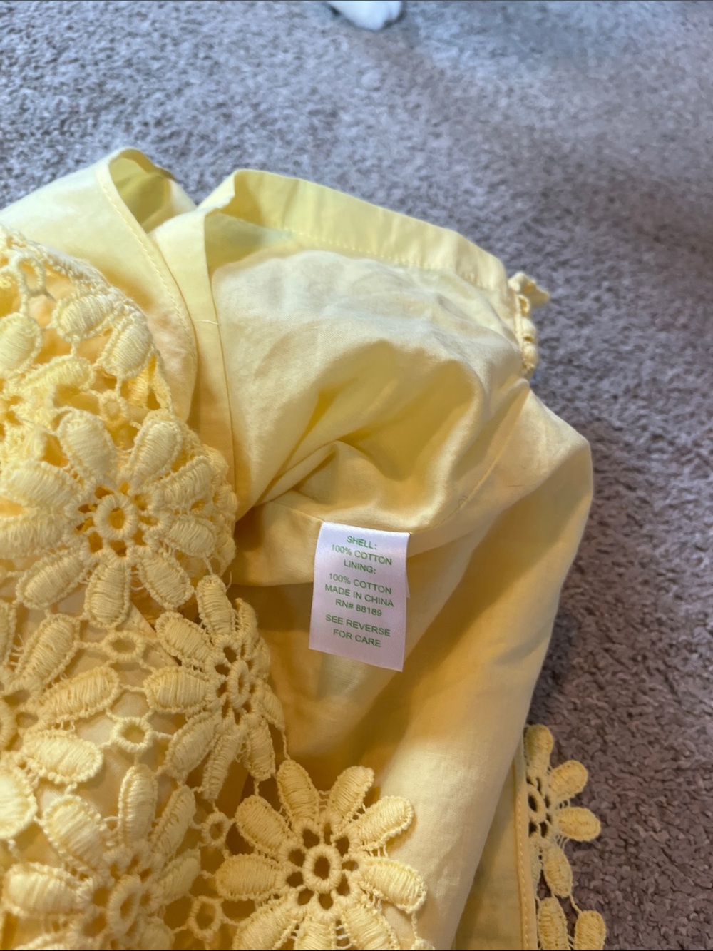 🌼🌼🌼🌼Lilly Pulitzer Yellow Crocheted Daisy Lace “Lela” Shift sz6 - Picture 8 of 11